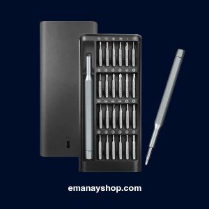 24 in 1 magnetic precision screwdriver set with detachable handle and interchangeable bits for electronics, mobile phones, laptops and household repairs.