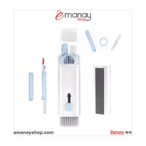 7 in 1 electronic keyboard cleaner kit with multi-function tools for cleaning keyboards, earbuds, laptops and gadgets.