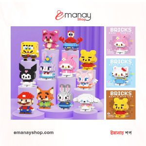 Cute Cartoon Doll Mini Building Block Toy DIY Micro Bricks Educational Puzzle Gift