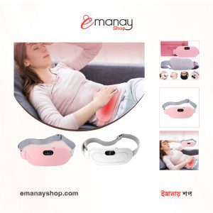 Heating Pad for Period Cramps and Vibration Slimming Massage Belt with adjustable waist strap for menstrual pain relief, abdominal heating therapy, and body massage. Caption