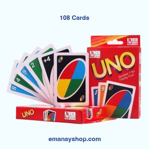 UNO card game play multicolor 108 cards classic family card game for kids, friends and family fun.