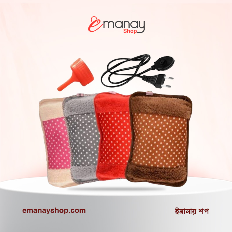 Electric Hot Water Bottle Bag with Ultra-Soft Plush Cover